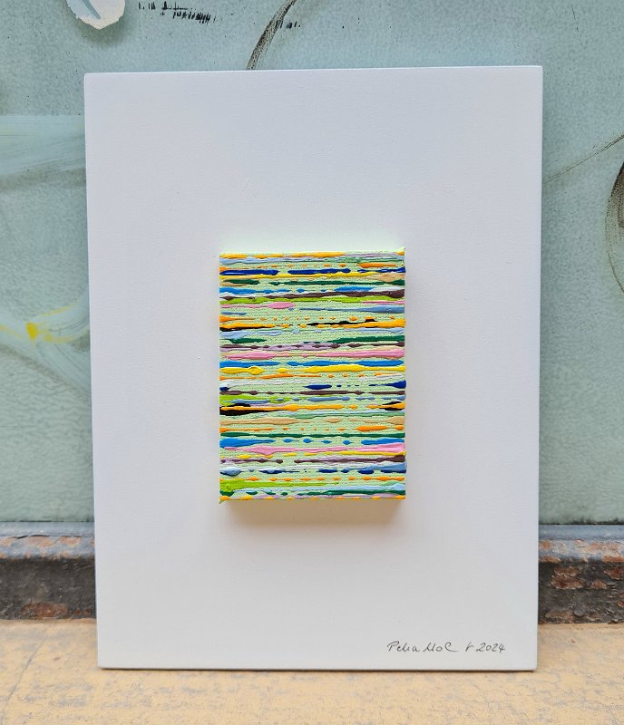 Coloured lines 23 2024, 20x15, Acryl-Lack auf LW,  € 79 SOLD